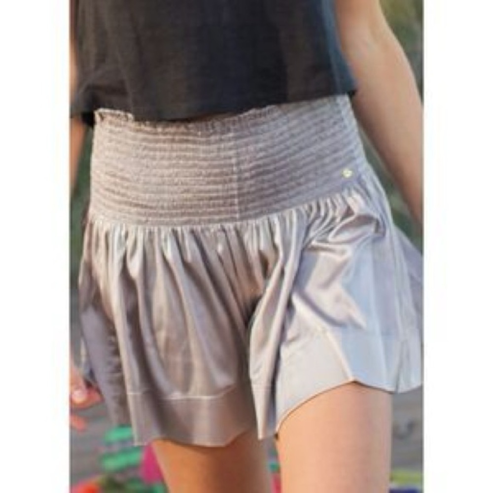 Natural Life Shorts Natural Life Daisy Skort silver smocked size XS